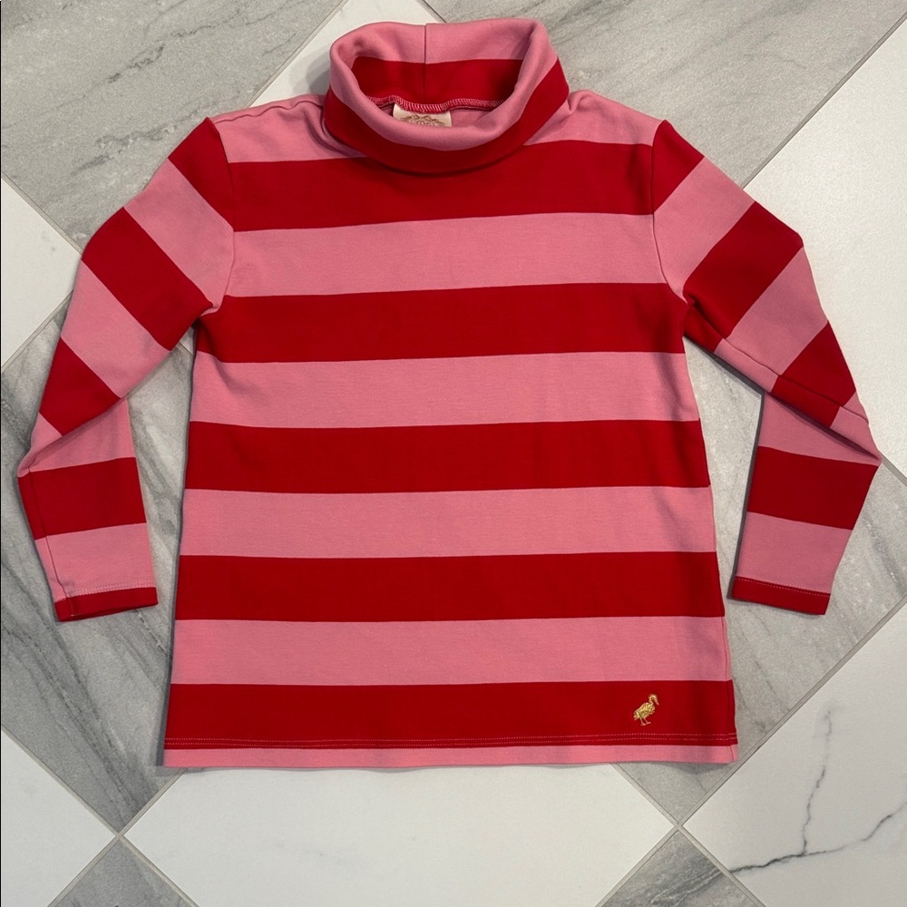TBBC Striped Red and Pink Kids Turtleneck Tunic